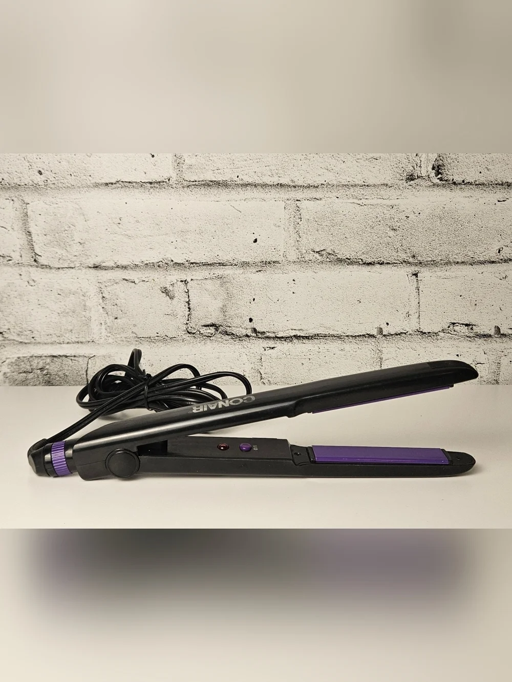 Conair Ceramic Flat Iron Hair Straightener Adjustable Heat Purple Plates - Picture 7 of 8